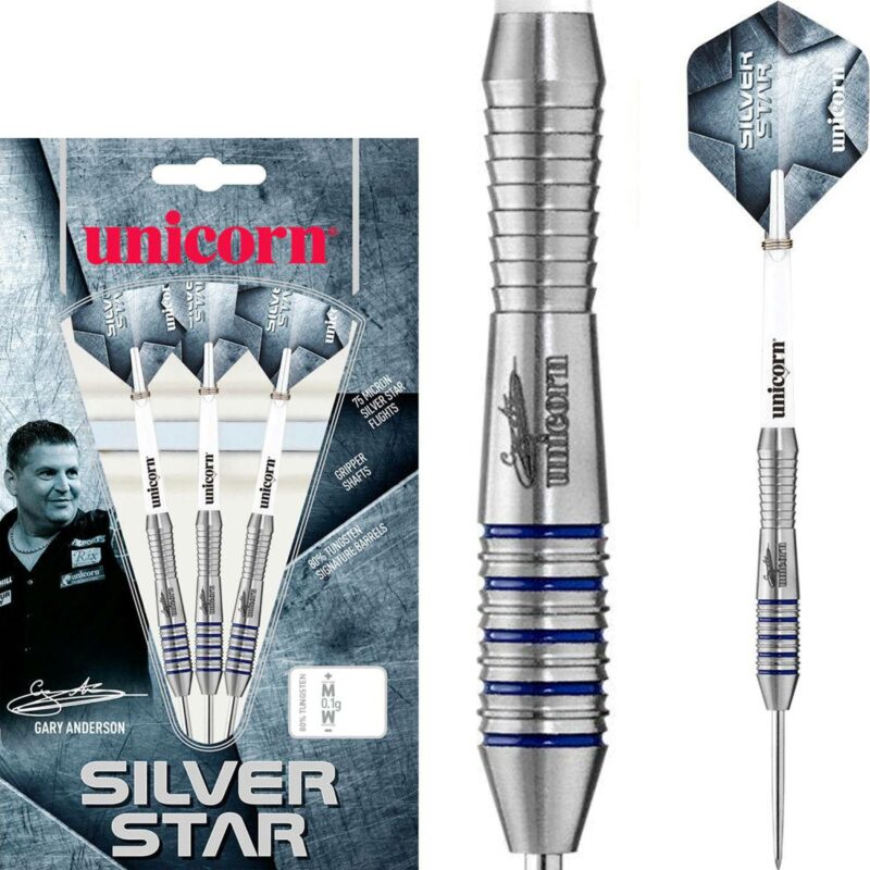 Unicorn Gary Anderson Silver Star Phase 3 Steeldarts