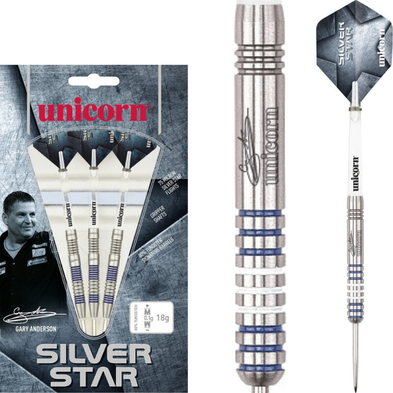 Unicorn Gary Anderson Silver Star Phase 1 Steeldarts