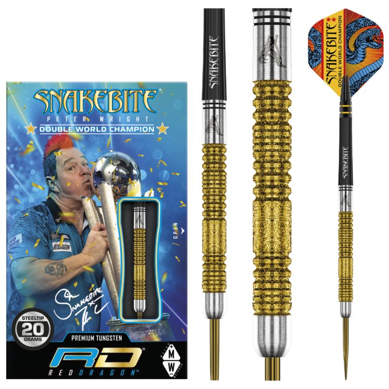 Red Dragon Peter Wright Double World Champion Gold Plus SE Steeldarts