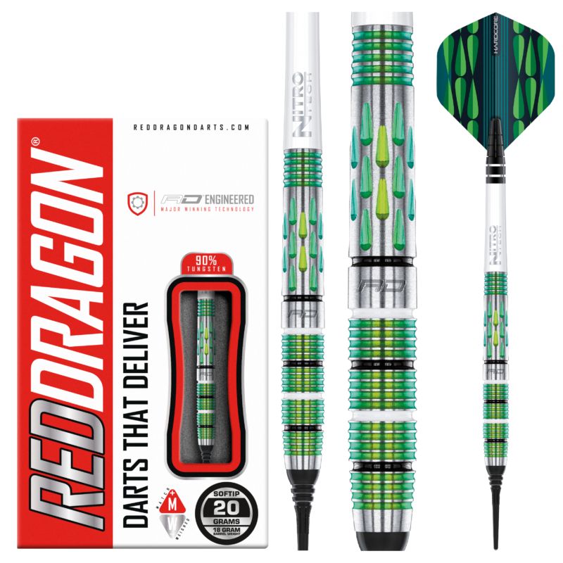 Red Dragon Artura Screamin Green Softdarts