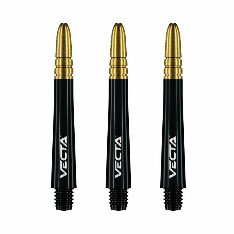 Winmau Vecta Shafts Schwarz Gold