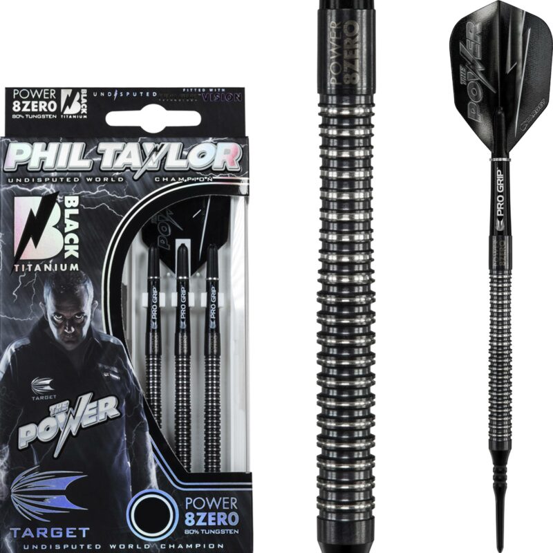 Target Phil Taylor Power 8Zero Black Titanium Typ B Softdarts