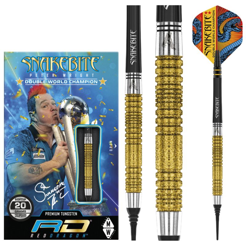 Red Dragon Peter Wright Double World Champion Gold Plus SE Softdarts