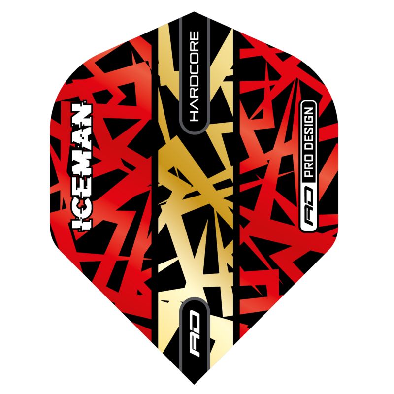 Red Dragon Gerwyn Price Iceman Hardcore Premium Flights Standard - Gold/Rot