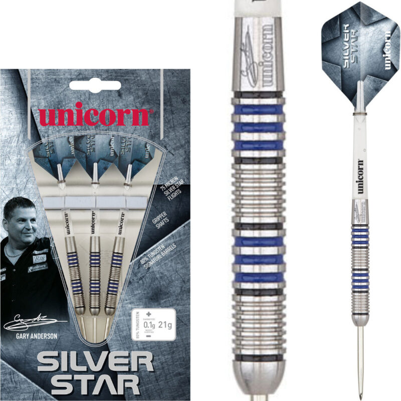 Unicorn Gary Anderson Silver Star Phase 4 Steeldarts