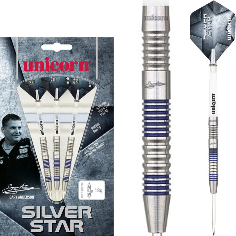 Unicorn Gary Anderson Silver Star Phase 2 Steeldarts