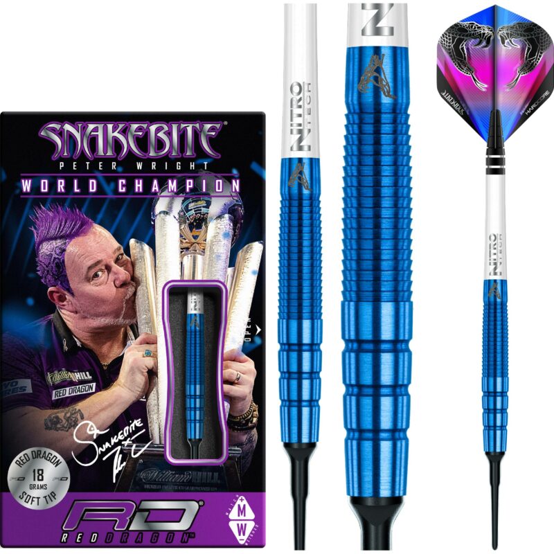 Red Dragon Peter Wright PL15 Blau Softdarts 18g