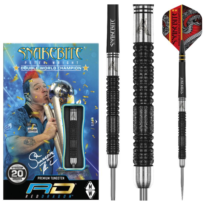 Red Dragon Peter Wright Double World Champion Black SE Steeldarts