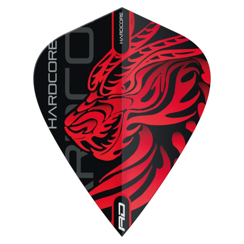Red Dragon Jonny Clayton Hardcore Flights Kite - Rot