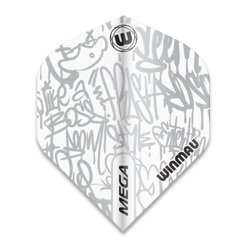Winmau Mega Flights Standard - Graphic Weiß