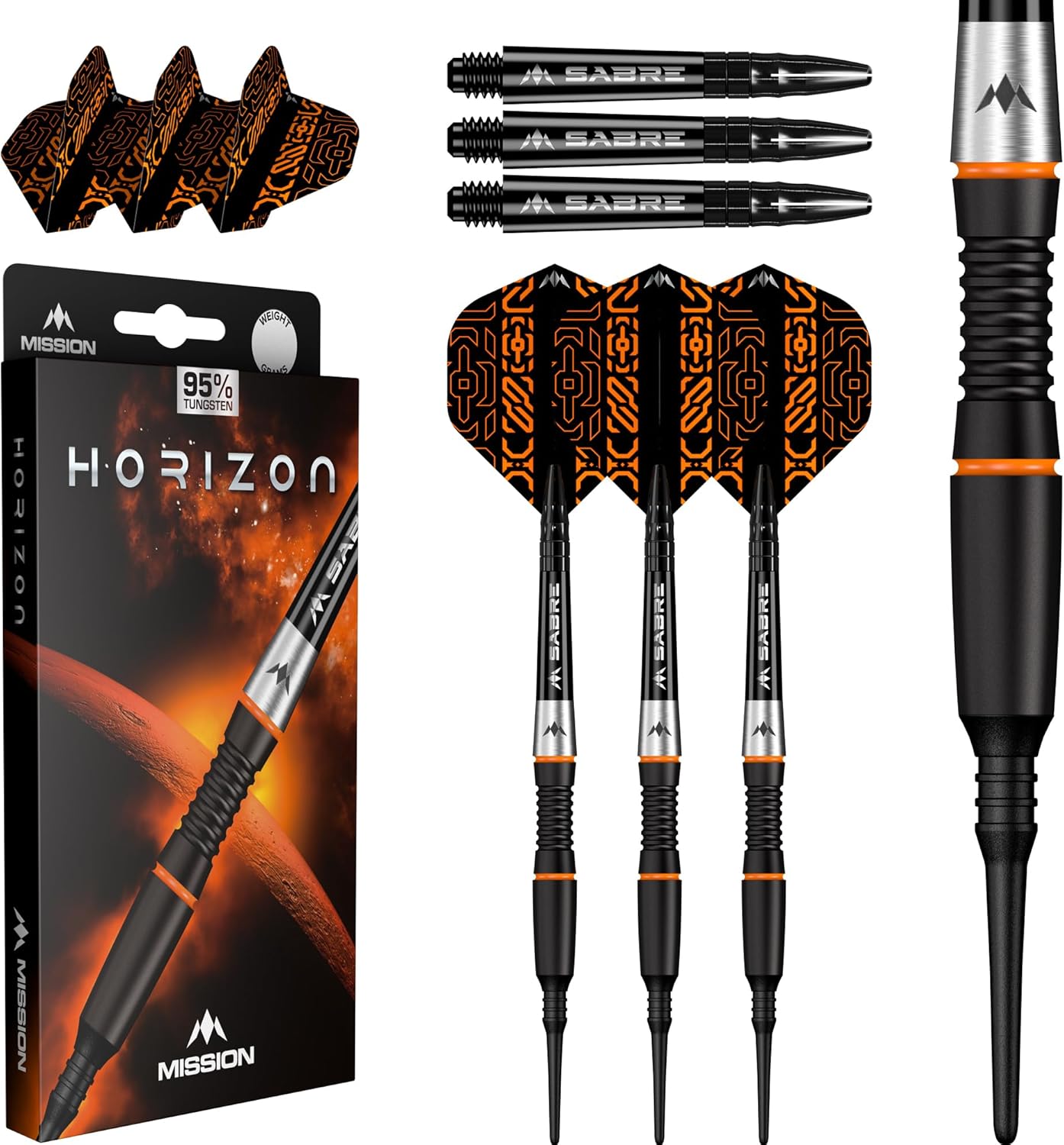 Mission Horizon Black PVD Softdarts 18g