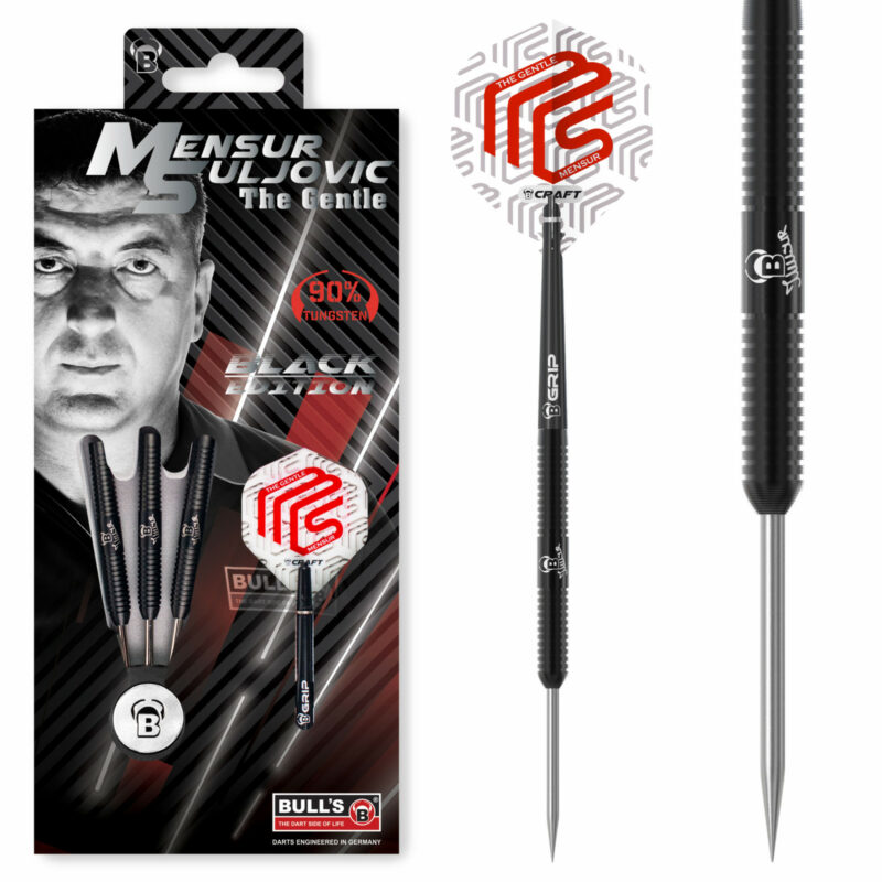 BULL'S Mensur Suljovic Black Steeldarts