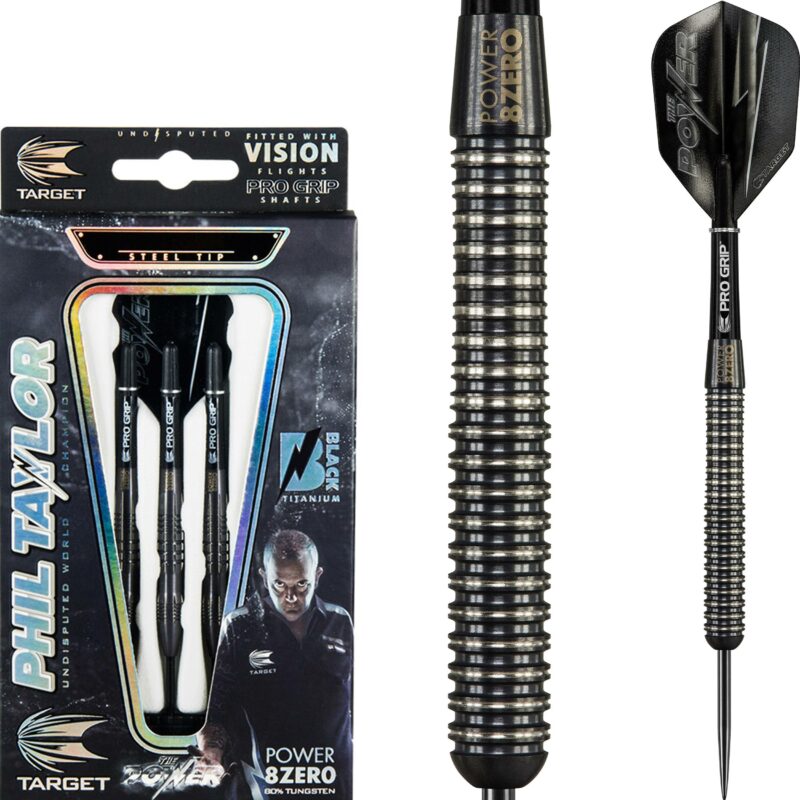 Target Phil Taylor Power 8Zero Black Titanium Typ B Steeldarts