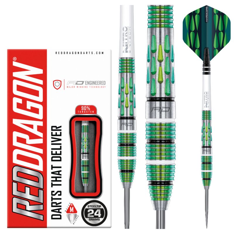 Red Dragon Artura Screamin Green Steeldarts