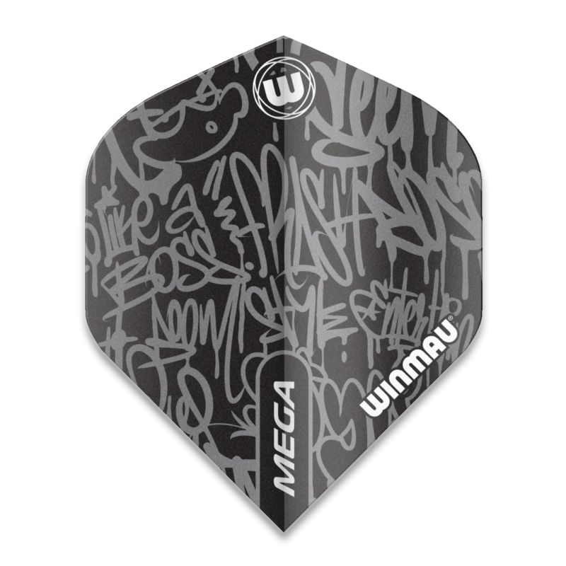 Winmau Mega Flights Standard - Graphic Schwarz