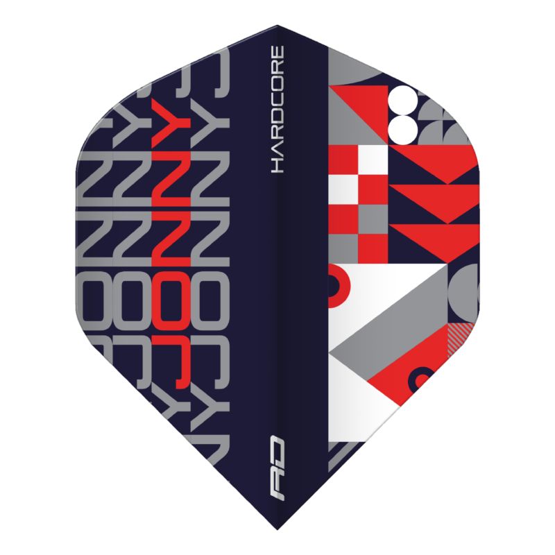Red Dragon Jonny Clayton Hardcore Flights Standard - Stack Schwarz/Rot