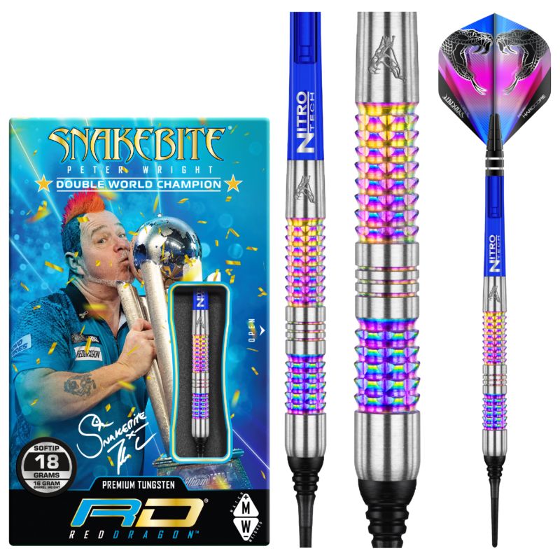 Red Dragon Peter Wright Rainbow Mamba Softdarts 18g